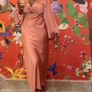 shona joy dress, in the color pink, size 10, worn once, great condition.